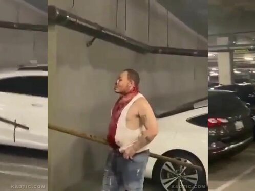 Man gets pole stuck through belly