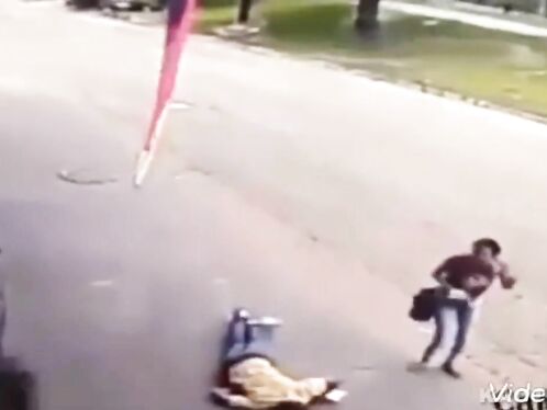 Monkey jumps on car windshield after attacking people
