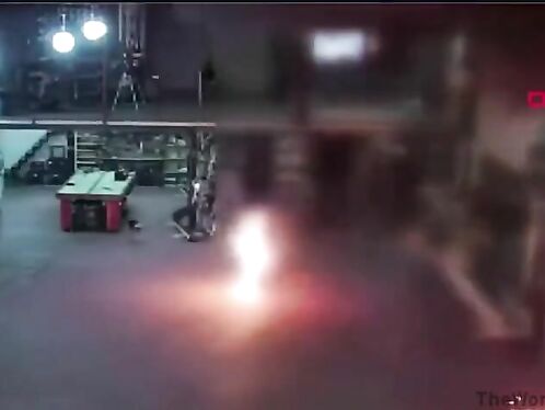 Man uses paint thinner to fuel fire