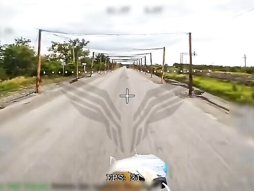 Pickup truck crashes and flies off the road