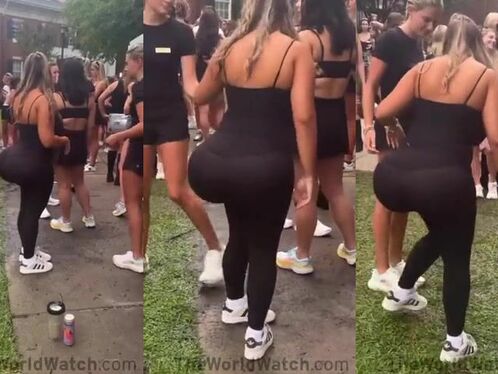 Woman Gets Her Butt Slapped While Dancing In A Crowd