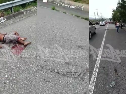 Man leaves bloody trail after violent fall in street