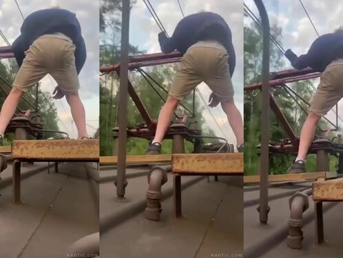 Man slips and falls from amusement park ride