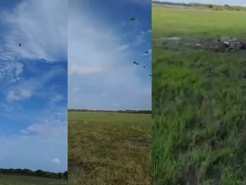 Mysterious Object Spotted in Field from Drone View