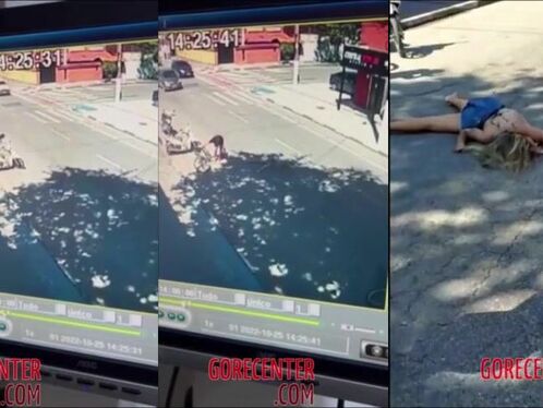 A person falls into an open manhole