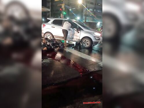 Motorcyclist lies unconscious following serious road accident