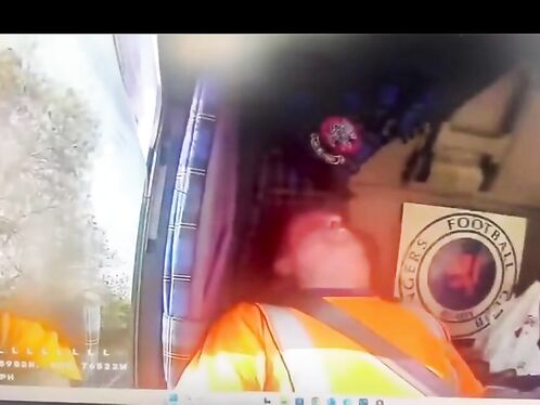 Truck driver chokes and passes out
