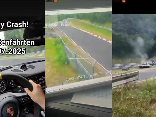 BMW M2 tries to pass Porsche 911