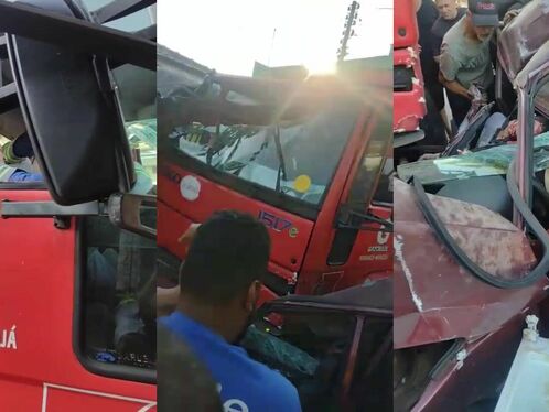Man gets trapped under truck, rescued by bystanders