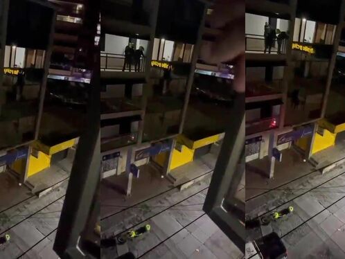 Man fleeing police falls from 4th floor