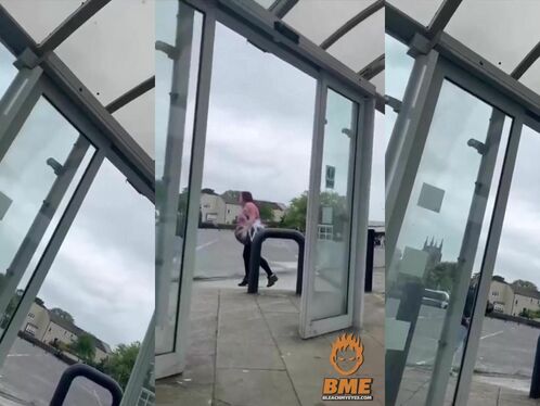 Man walks into glass door, face first