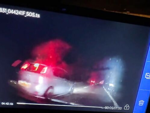 Close call on the motorway