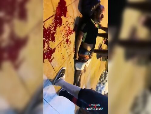 Drunk man bleeds on the floor after falling and hitting his head