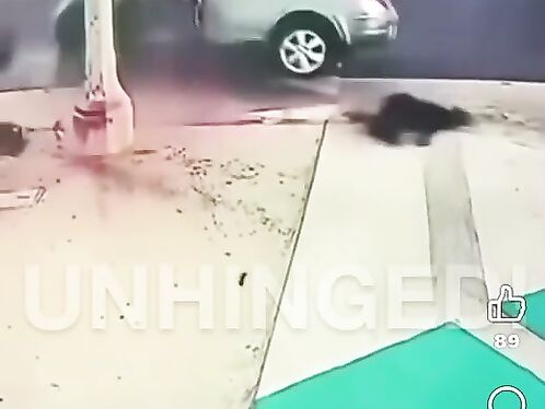 Car crushes man under wheel while exiting parking spot