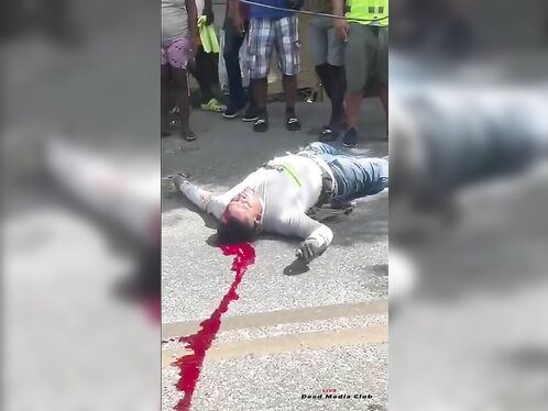 Man falls from ladder and bleeds out on the ground