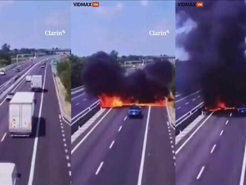 Plane crashes onto highway