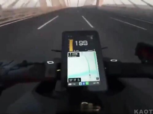 Biker crashes at over 200