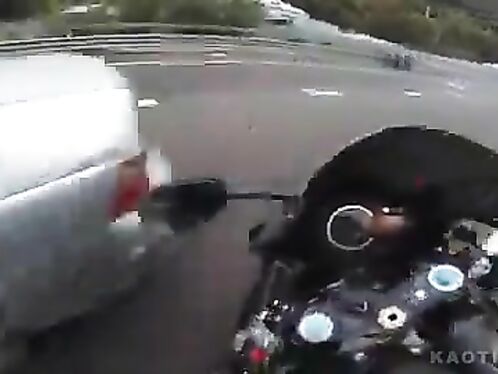 Motorcyclist punches other driver during road rage incident
