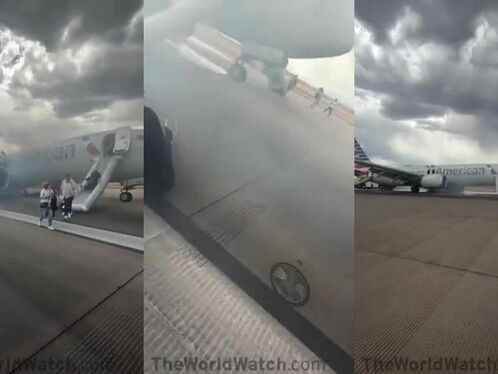 Passengers evacuate plane on Denver runway