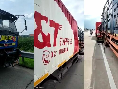 Truck crushes driver changing tire