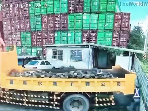 Driver tries to stop truck but ends up in a ditch