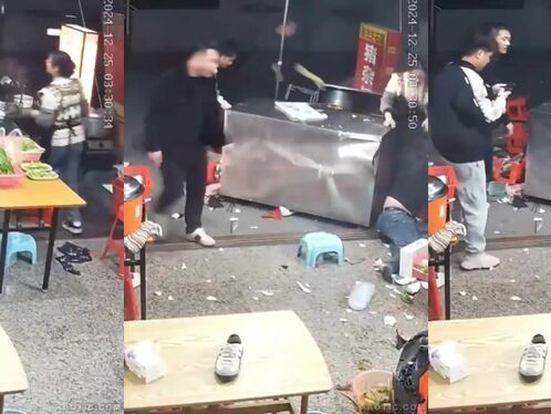Motorbiker crashes into food establishment
