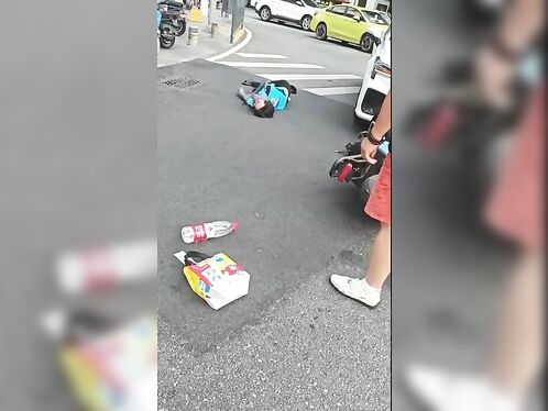Moped rider has seizure after crash