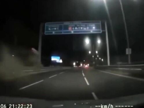 Cars crash at high speed