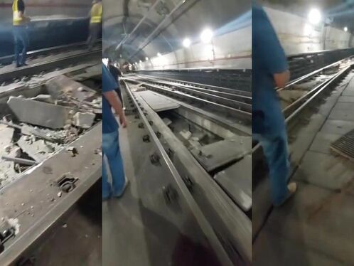 Train derails in Sao Paulo
