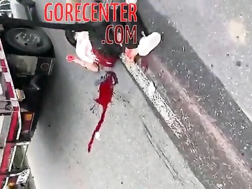 Bus mirror catches man's leg after falling from vehicle