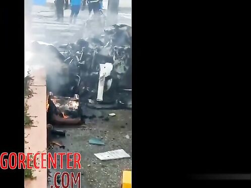 Car explodes in middle of street, engulfs in flames