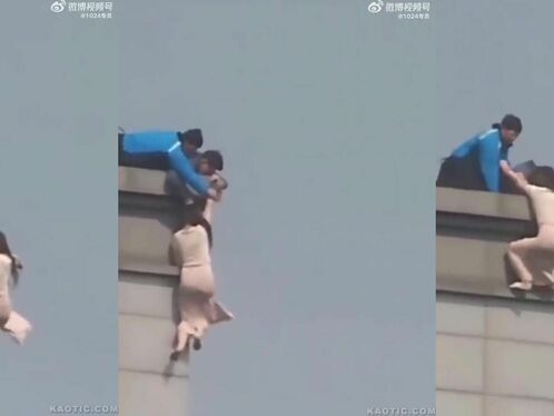Man stops woman's suicide attempt