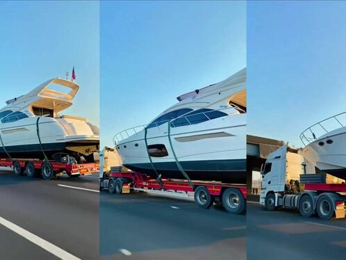 Massive yacht barely avoids disaster under bridge